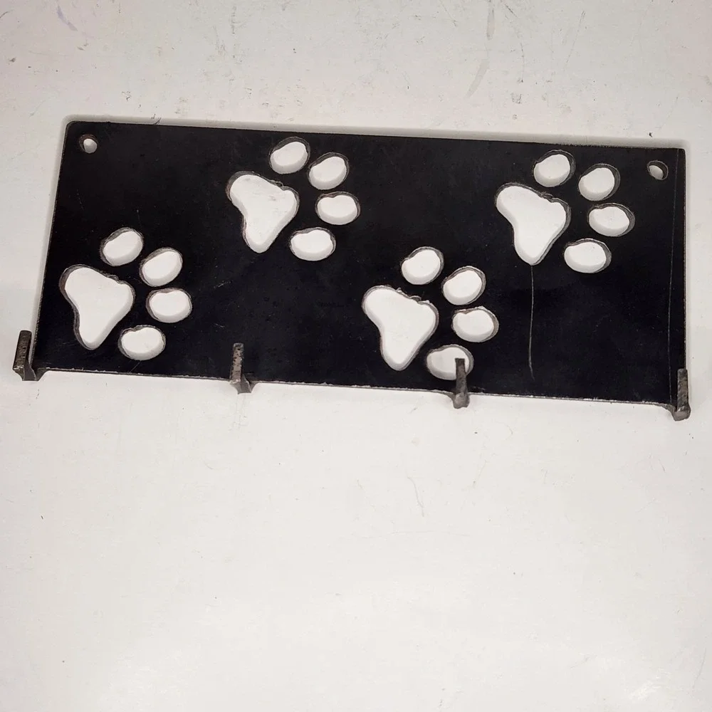 Paw Print 4 Hook Wall Mount Key Rack Holder‎ 7